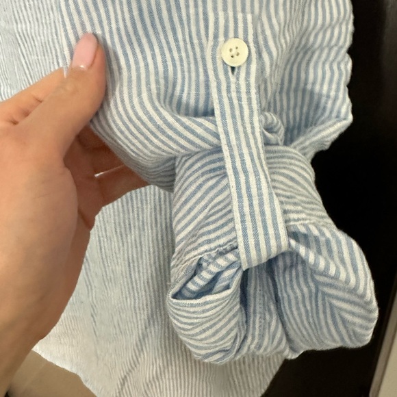 Babaton | Pinstripe Linen Blouse - Picture 5 of 6